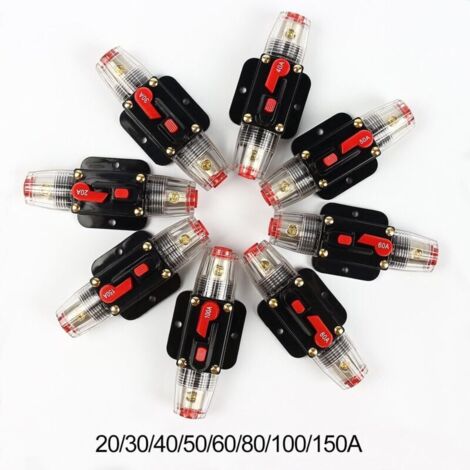 Auto Disjoncteur Protection De Voiture 12V - 24V DC Avec Commutateur Manuel De Réinitialisation De Fusible 60A