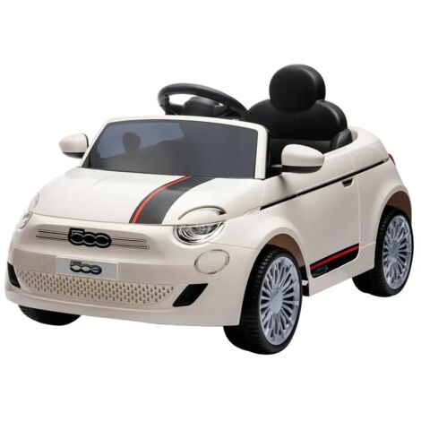Auto Elettrica Bambini FIAT 500 10,8V Bianco Batteria Ricaricabile