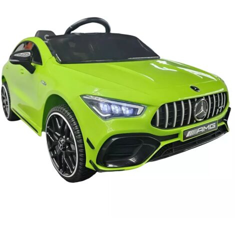 Auto Elettrica Bambini Mercedes CLA 12V Verde con Telecomando e LED