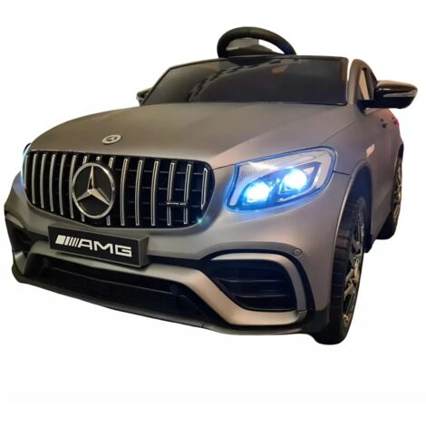 Auto Elettrica per Bambini 12V Grigio con Telecomando e Luci LED