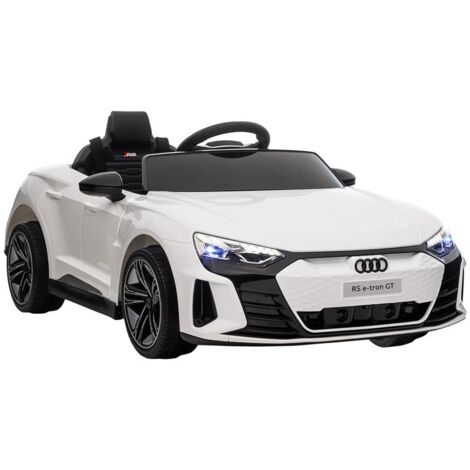 AUTO ELETTRICA PER BAMBINI 3-5 ANNI CON TELECOMANDO. SOSPENSIONI E CLACSON. 103X58X41 CM. BIANCA E NERO