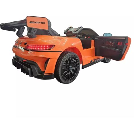 Auto Elettrica per Bambini Mercedes GT3 Arancione 12V con Telecomando