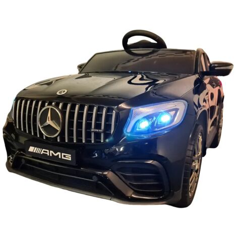 Auto Elettrica per Bambini Mercedes Nero 12V 4 Motori e Cintura 5 Punti