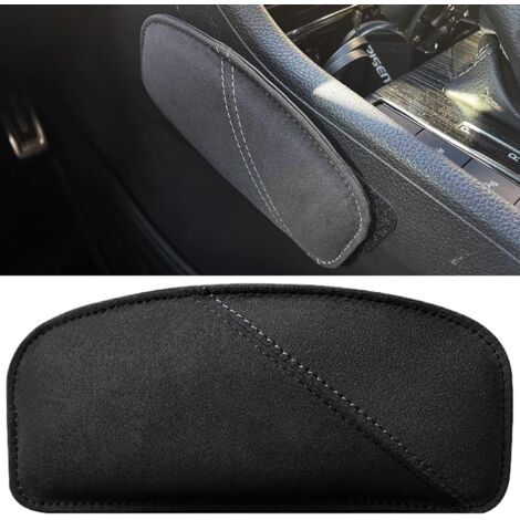 Auto-Ellenbogen-, Bein- und Kniepolster, Auto-Beinstützkissen, weiches Leder-Bein-Auto-Kniepolster zur Linderung von Knieschmerzen, Mittelkonsole (schwarz)
