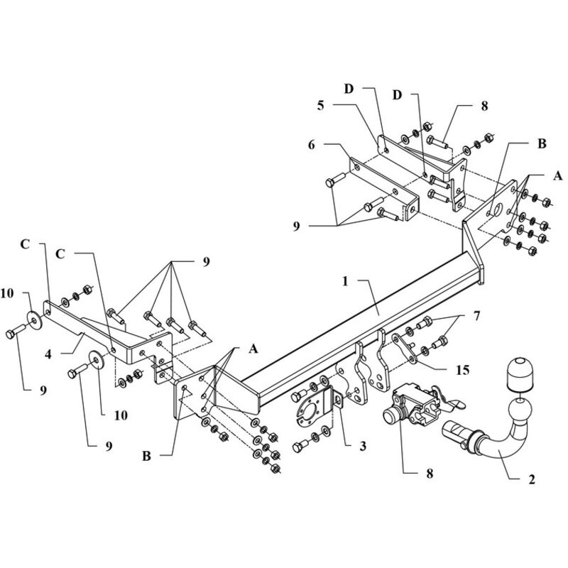 Attelage Renault Clio 2 (06/01-07/05) RDSOH + faisceau universel 7 broches