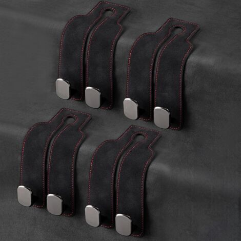 Auto Handtaschenhaken, Aufbewahrungshaken für die Auto-Sitzlehne (Schwarz - 4er-Set)