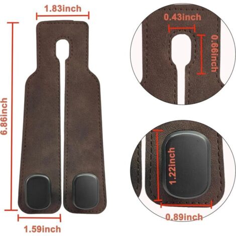 Auto-Handtaschenhaken, Auto-Sitzlehnen-Aufbewahrungshaken (Braun - 4er-Set)