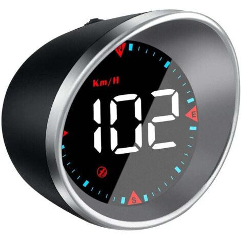 Auto-HUD-Tachometer – Universal-MPH/KM-Anzeige für die Windschutzscheibe – Digitaler Tachometer – GPS-Geschwindigkeitsdetektor – Überdrehzahlalarm, Plug & Play USB 59.864.773.8mm——