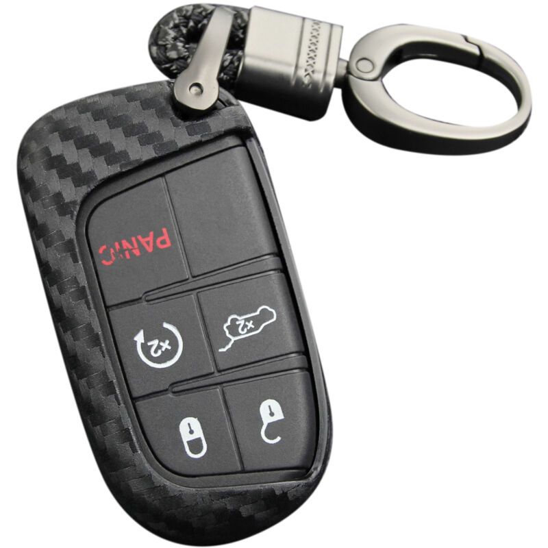 Image of Tlily - Auto Karbon Faser Smart SchlüSsel Box AnhäNger Halter für Grand Durango Journey Charger