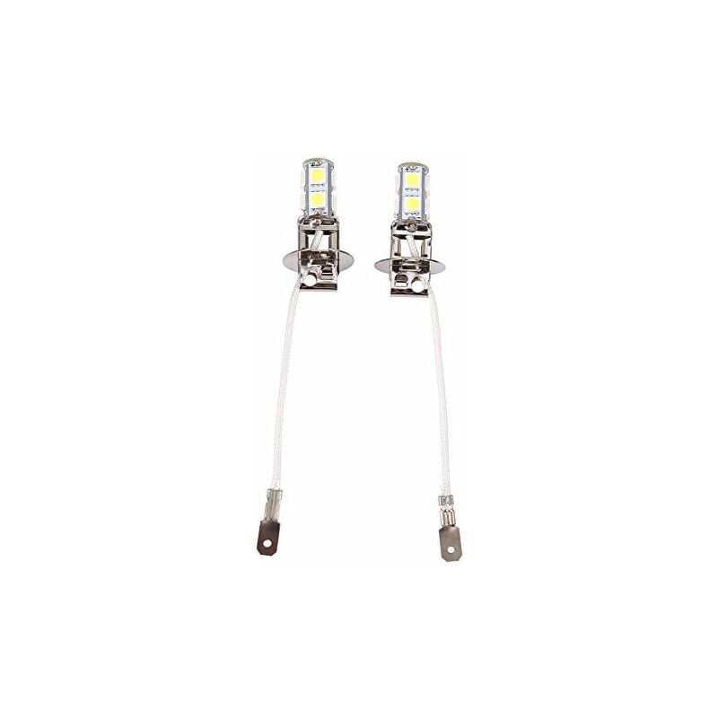 2Pcs H3 5050 Blanc 9 SMD LED Xenon DC12V Auto Lampe Antibrouillard Automobile Ampoules LED 6500K Super Bright