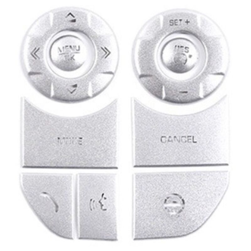 Image of Tlily - Auto Lenkrad Knopf Patch Abdeckung Trim Aufkleber für Land 5 Sport, mit Heizung, Silber