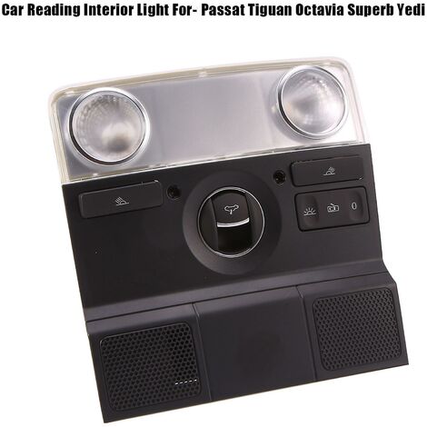 Auto-Lese-Innenleuchte, vordere Kuppel, Lesekarte, Lichtlampe für Cc Octavia Yedi, Schwarz