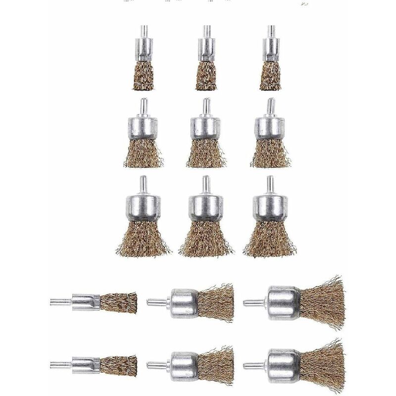 15 spazzole per trapano a filo per lucidatura auto...