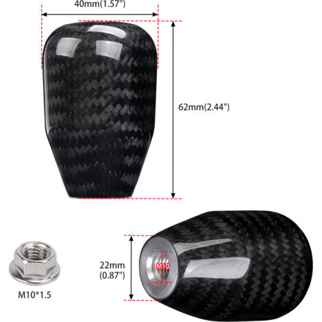 Auto-Modifikationsteile, 5-Gang-Schaltknauf aus Kohlefaser, M101,5, 5 Gänge - eine Packung.
