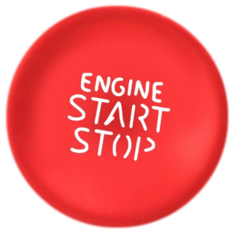 Image of Auto Motor Start-Stopp-Taste Aufkleber One-Key Start Trim für 2021 2022 Rot