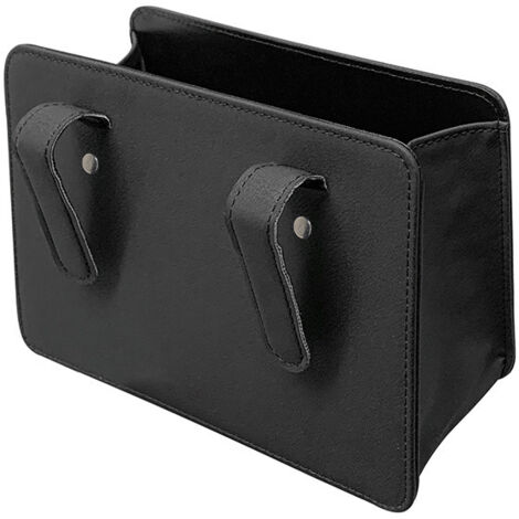 Auto Mülleimer Mehrzweck Auto Kofferraum Organizer Hängender Auto Müllbehälter Hochwertiges Wasserdichter PU-Leder Auto-Mülleimer für Auto/SUV/Truck, Küche, Büro-Schwarz
