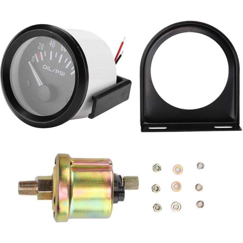 Image of Ej.life - Auto-Öldruckanzeige 52mm / 2 Zoll Auto-Öldruckmesser-Kit Modifiziertes Autoinstrument