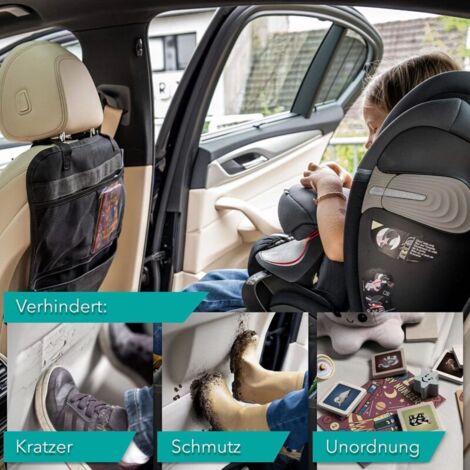 Auto-Organizer – Autositzschoner – Schutzmatte – für Autositze mit großer Tasche – 2 Stück