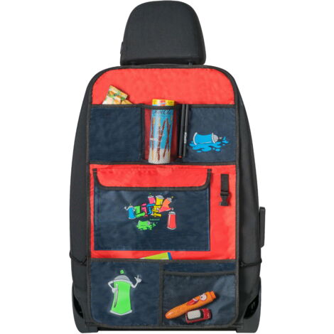 Auto-Organizer Graffiti, Rücksitz-Organizer mit Taschen blau