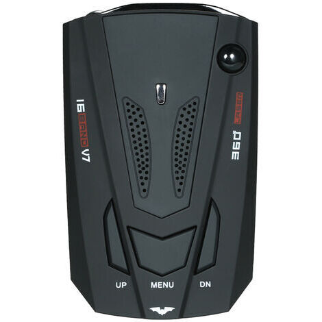 QERSTA Auto-Radar-Detektor 360 Grad 16 LED-Bänder zeigen Anti-Polizei-Radar-Detektor Geschwindigkeits-Sprachalarm-Warnung an