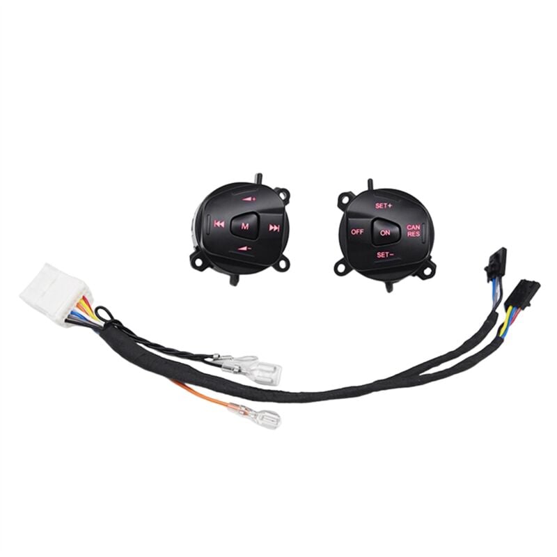 Image of Auto Rote led Lenkrad Tempomat Schalter Taste mit Verkabelung für Fiesta MK7 MK8 Escort 2013-2015