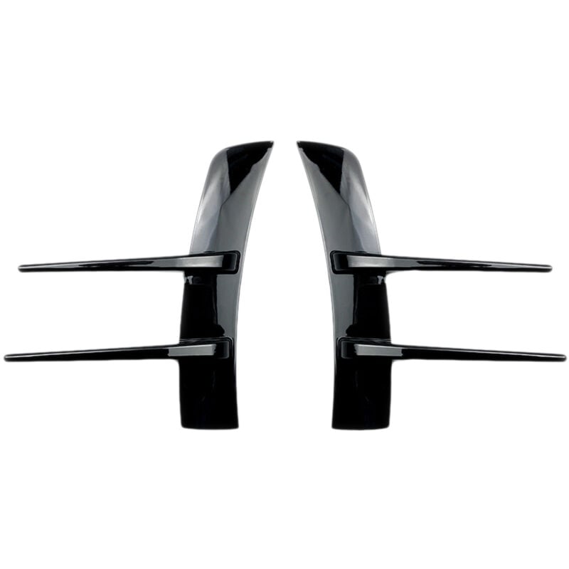 Image of Auto Schwarz Frontstoßstange Spoiler Flanke Windmesser für A-Klasse A180 A200 A220 W177 (Schwarz)