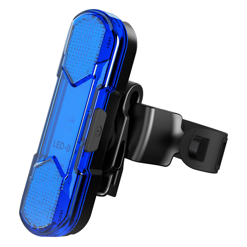 Boed - Auto-Sensing Rear Light for Rack - Superbright 30lm Bike Rear Light with Large Reflector - Rechargeable (Blue)