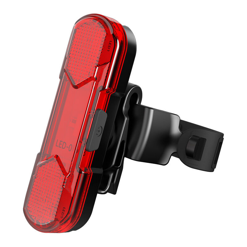 Boed - Auto-Sensing Rear Light for Rack - Superbright 30lm Bike Rear Light with Large Reflector - Rechargeable (Red)