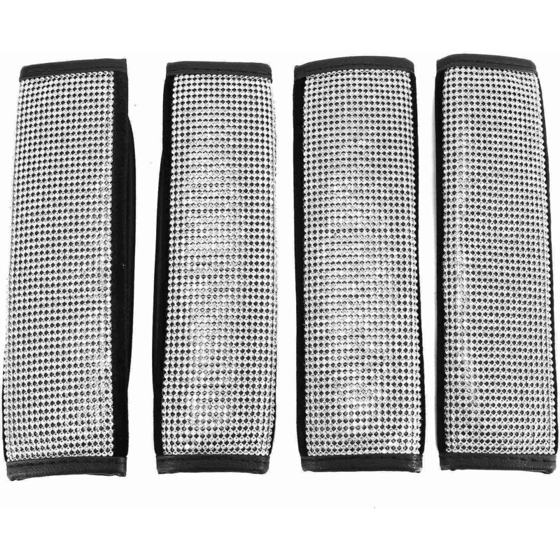 Image of Tlily - 4er-Pack Sicherheitsgurt-Schulterpolster, Autositzbezüge, Diamant-Autodekorationszubehör