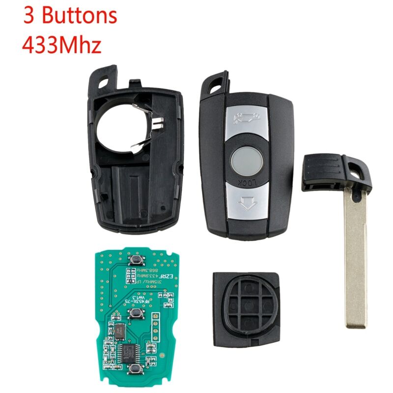 Image of Tlily - Auto Smart Remote Key 3 Tasten Passend für 3/5 Serie X5 X6 Cas2 Cas3 433 MHz