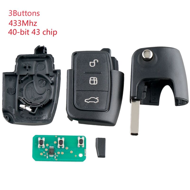 Image of Auto Smart Remote Key 3 Tasten Passend für Focus Fiesta 2013 Fob Case 433Mhz