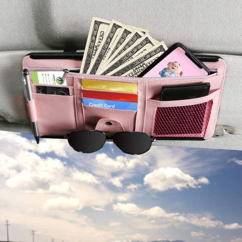 Image of Alovez - Auto-Sonnenblenden-Organizer, Aufbewahrungstasche für Auto-Innenausstattung für lkw, suv