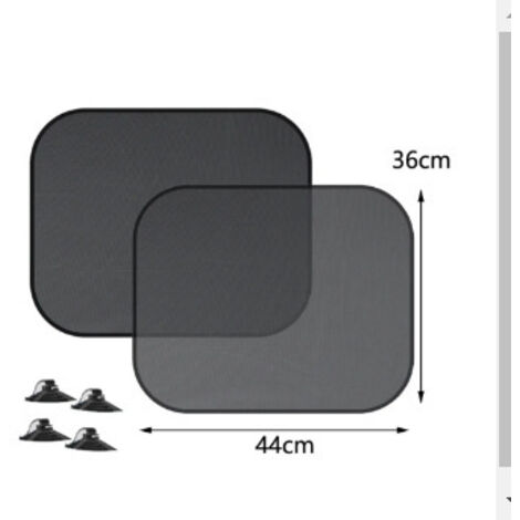 Auto-Sonnenschutz Seitenanschlag Mesh-Sonnenschutz, Auto-Sonnenschutz Seitenanschlag, 44 x 36 cm Anti-UV, Kompatibel mit den meisten Autos