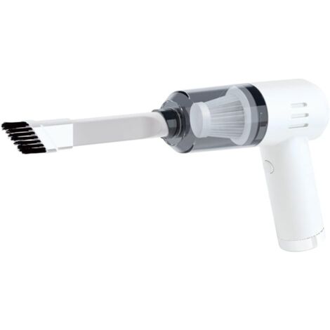 Auto-Staubsauger – kabelloser Handstaubsauger – USB wiederaufladbarer tragbarer Auto-Staubsauger – leistungsstarker Saug-Staubsauger für Zuhause, Tisch, Büro – Weiß