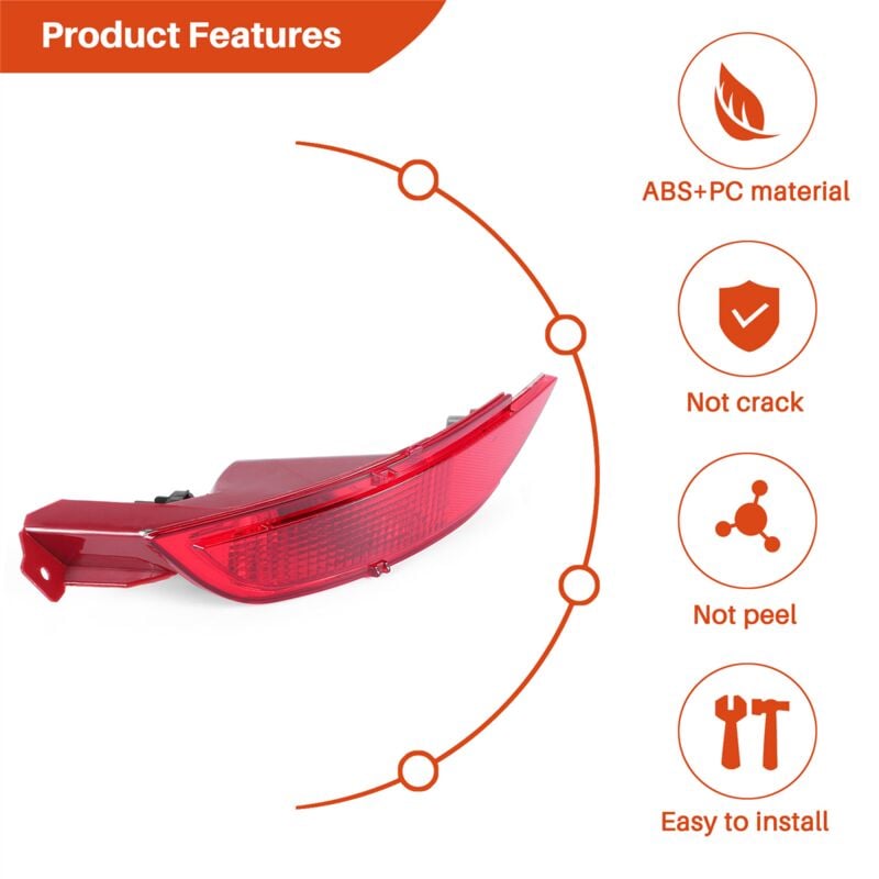 Image of Tlily - Auto StoßStange Links RüCklicht Nebelscheinwerfer Bremslicht für Fiesta Mk7 2008-2012
