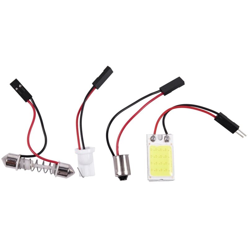 Image of Auto Super Bright White 18 COB LED Glühbirne Panel + T10 Festoon Adapter