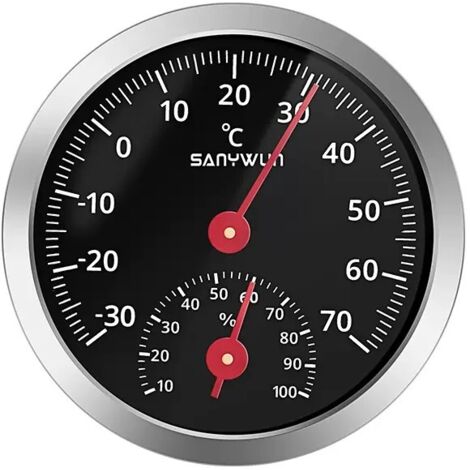 Auto-Thermohygrometer, hochpräzises batterieloses mechanisches Thermometer und Hygrometer zur Messung im Auto