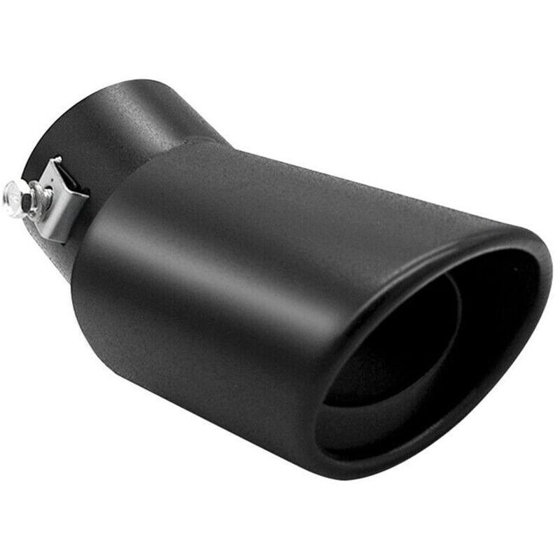 Image of Auto Verkleidung Auspuff Rohr 63mm Edelstahl Biegung Schall DäMpfer Spitze Schwanz Throat Schwarz
