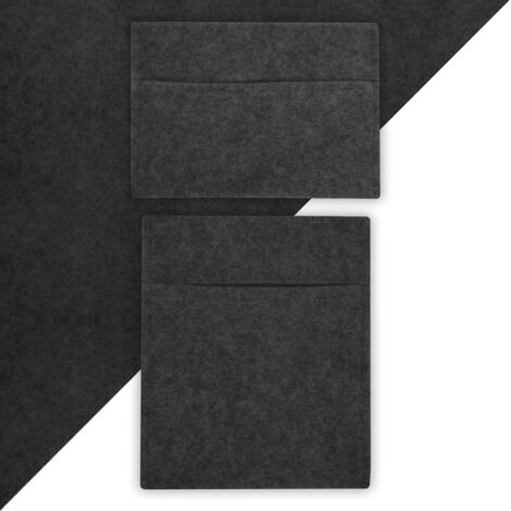 Auto Verkleidung Teppich & 2 Taschen – 11m² elastischer, bleichbarer Stoff [Anthrazitgrau]