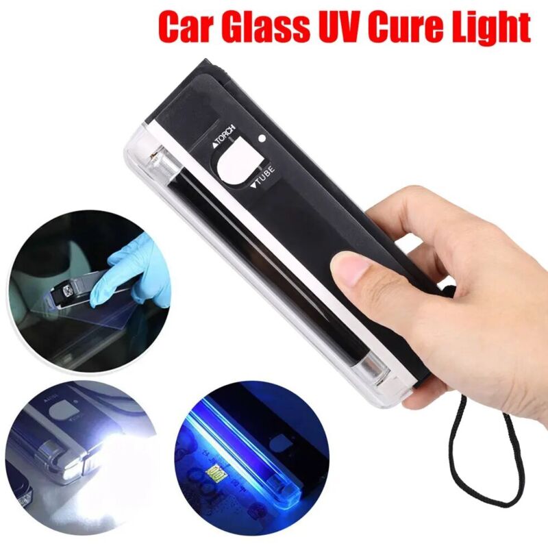 Auto Verre UV Cure LED Lumière Voiture Fenêtre Résine Durci Ultraviolet Lampe UV Éclairage Pare-Brise Réparation Billet Outils
