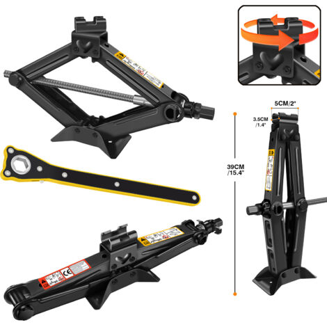 Auto Wagenheber Scherenwagenheber Lift für PKW/SUV/MPV 2000kg/2T mit Handkurbel