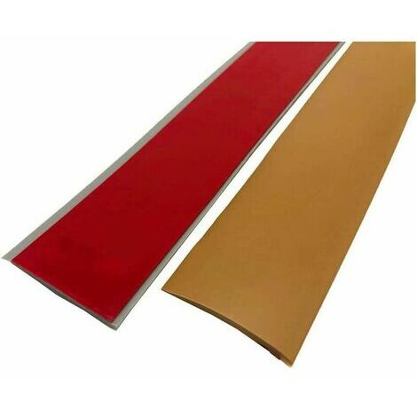 Autoadhésif Profil De Transition Pour Stratifié,Rail De Compensation Entre Parquets Inégaux Et Surface En Bois,Barre De Seuil,Bande De Transition,Profil De Sol Pour Sols,200X5Cm Vinyle