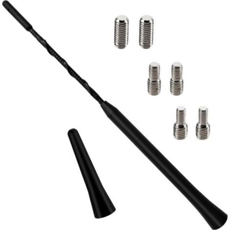 Autoantennen - FM/DAB-Dachantenne für Autos - Kurze Universalantenne mit 6 Schrauben (M4 M5 M6) für FM/AM-Radioempfang (23+6,5 cm)