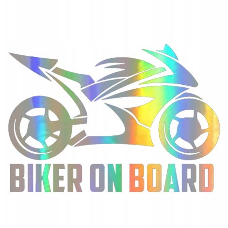 Autoaufkleber „BIKER ON BOARD“, Motorradfahrerauto