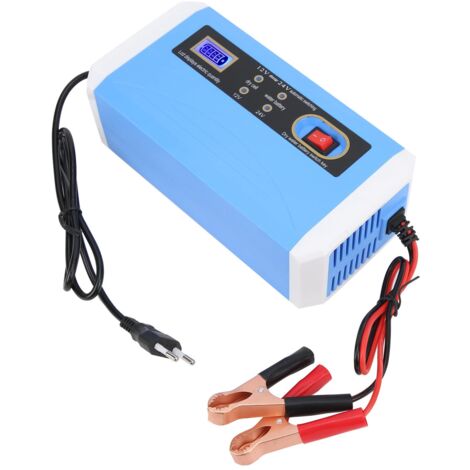 Autobatterieladegerät, Autobatterieladegerät 12V/24V Effizientes Intelligentes LCD-Display Automatische Übertragungsimpulsreparatur für 10Ah-200Ah 110-240V