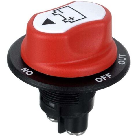 Autobatterieschalter, MAX 50 V DC, 50 A, CONT 75 A INT, Mini-Autobatterie-Wahlschalter für Auto, Boot, Motorrad (50 A)
