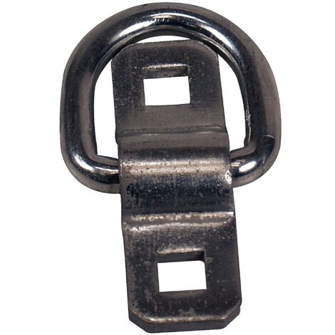 Autobest – Anneau d'arrimage charge lourde en acier zingué – Diamètre 10 mm – Charge max 1,5 tonne – Entraxe 60 mm – Plaque renforcée 5 mm