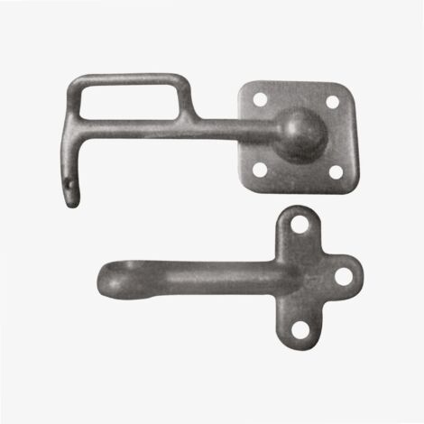 Autobest – Crochet gauche pour fermeture de ridelle – Acier – 3 points de fixation – Fixation par vis – Compatible remorques