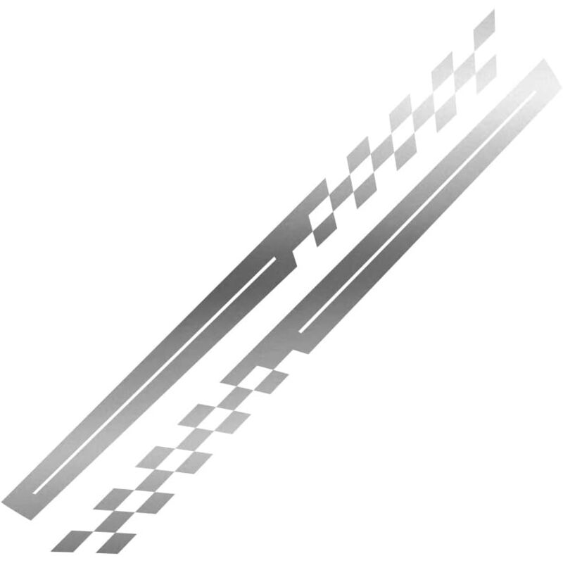 Autocollant à rayures pour capot de voiture, 2 pièces, autocollant de modification de carrosserie, autocollant latéral de course, drapeau à damier,