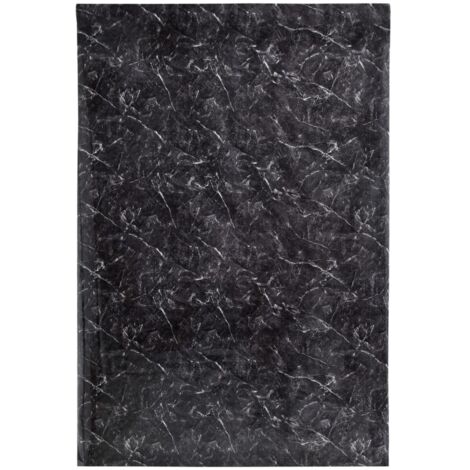 Autocollant auto-adhésif pour meuble noir marbré 90x500 cm PVC CFW29102